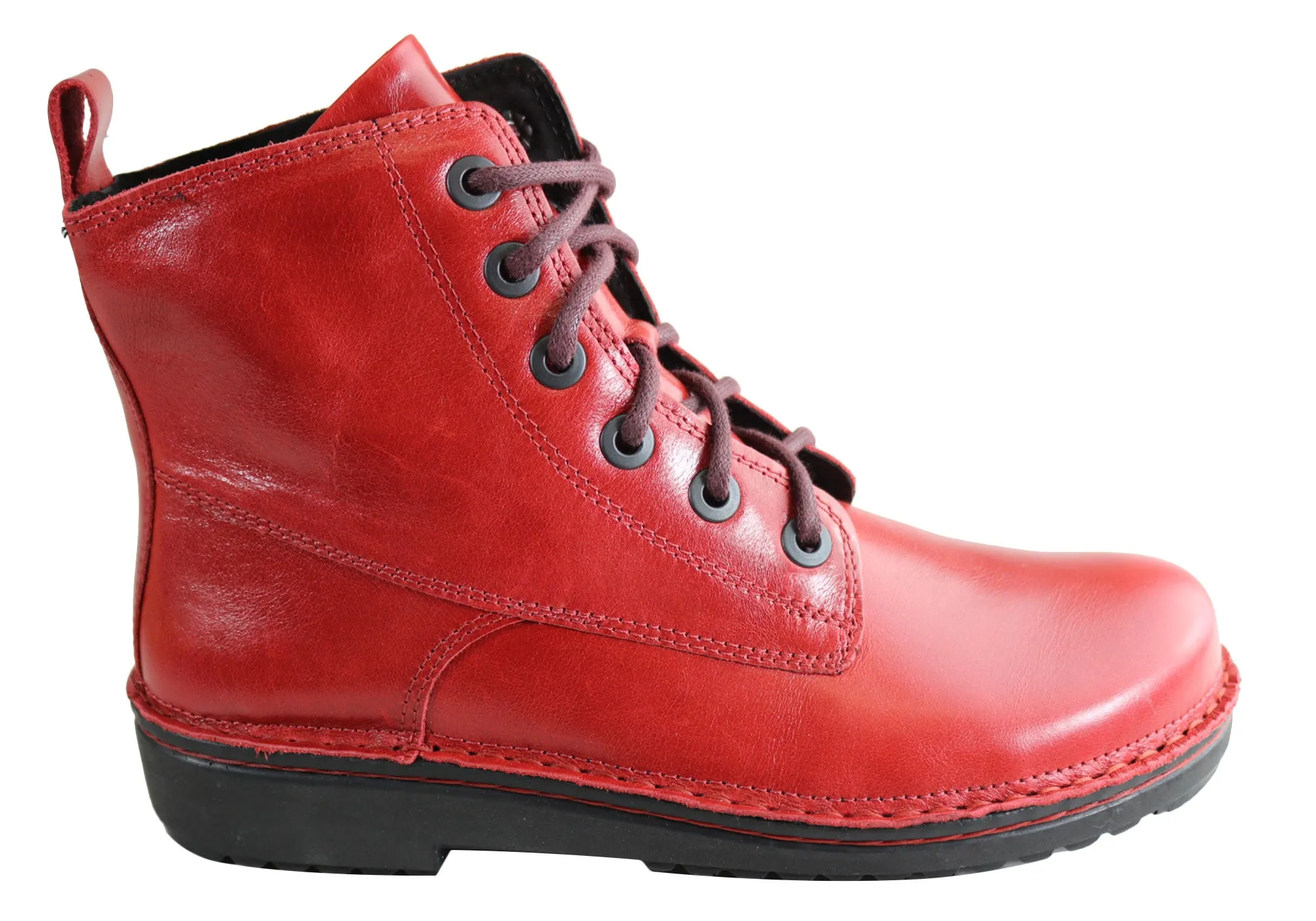 Cabin Cozy Naot Claudia Womens Leather Comfortable Supportive Lace Up Boots