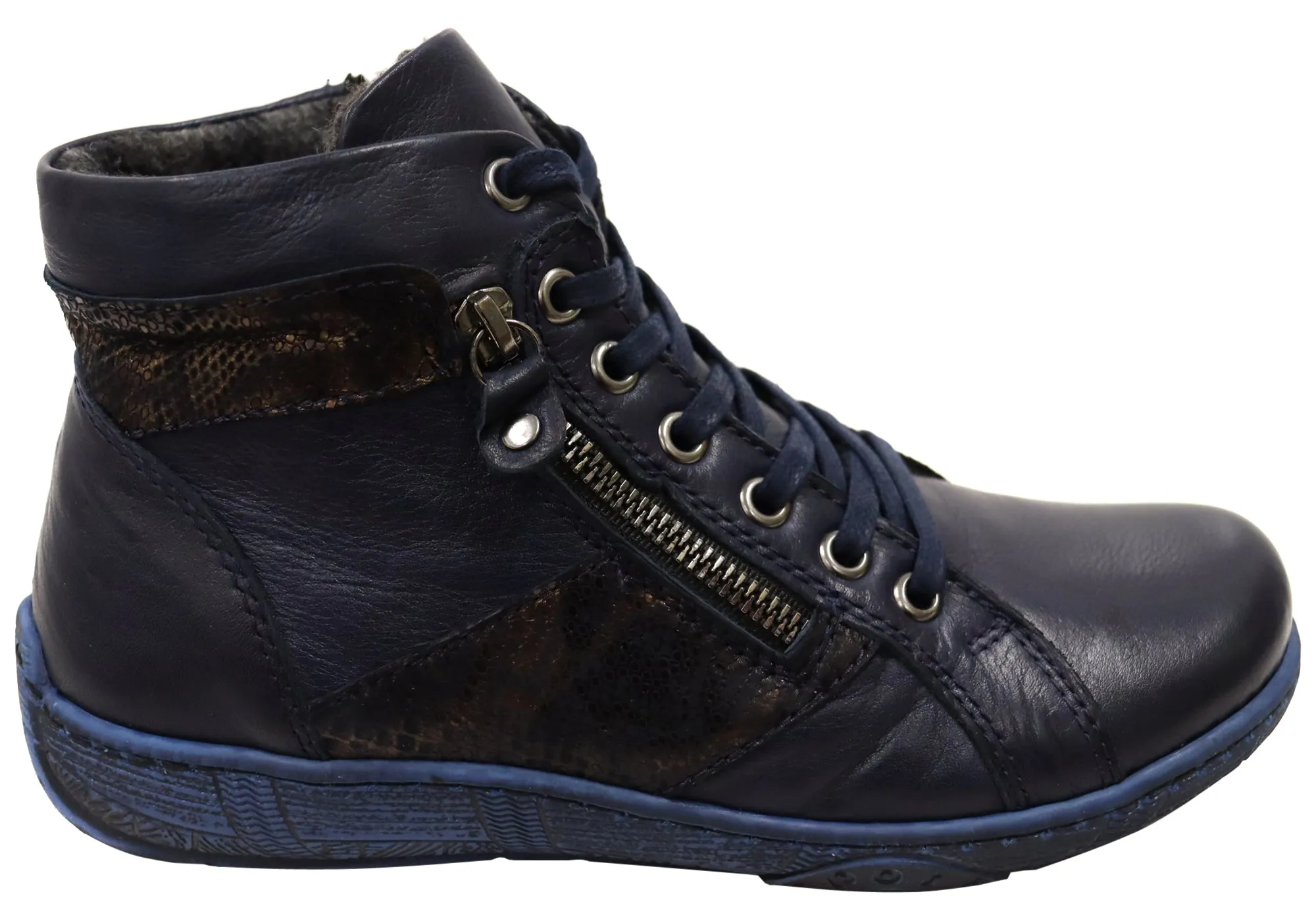Orizonte Pancho Womens European Comfortable Leather Ankle Boots Frost resistant