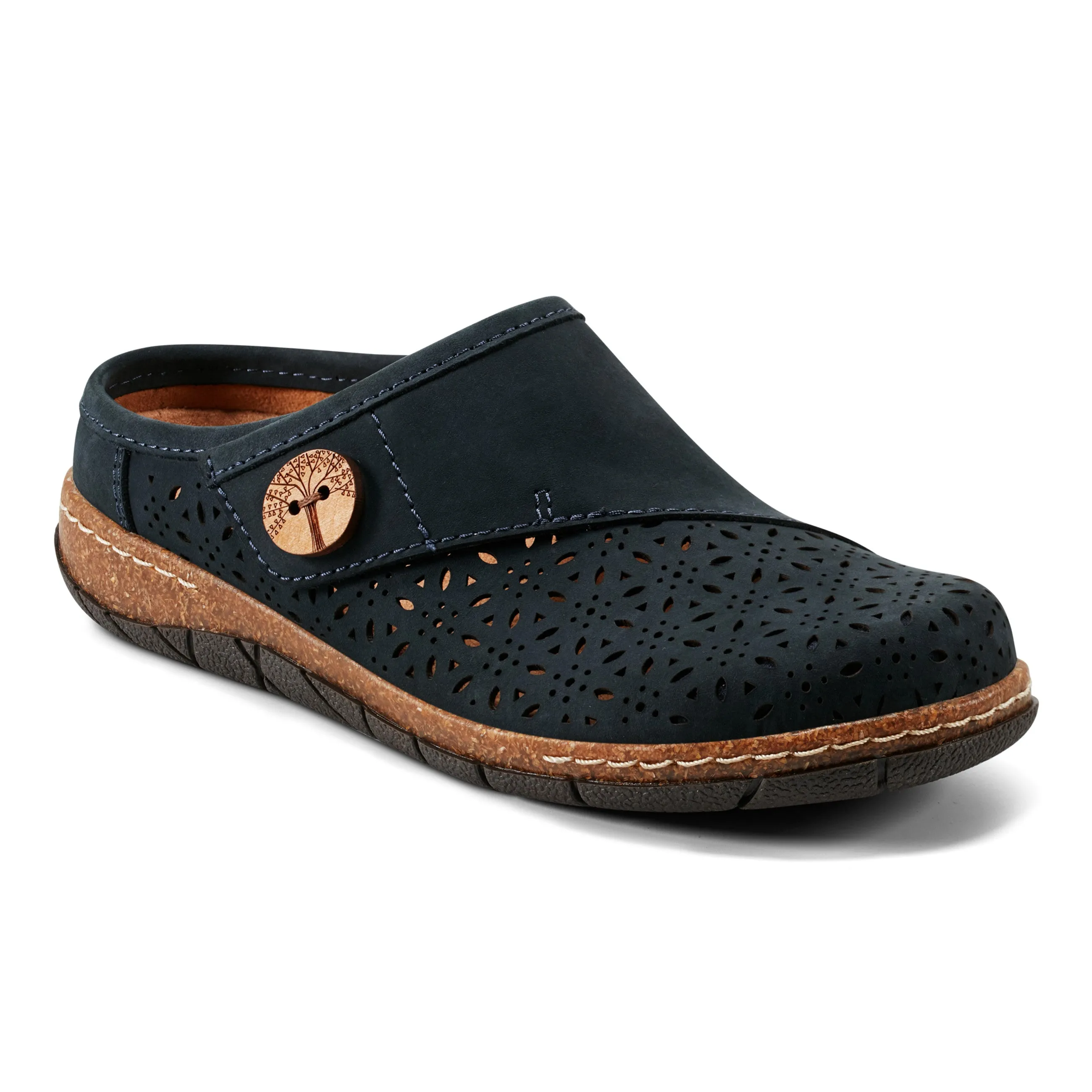 Shock absorption Stylish Erinn Round Toe Casual Slip-on Flat Clogs