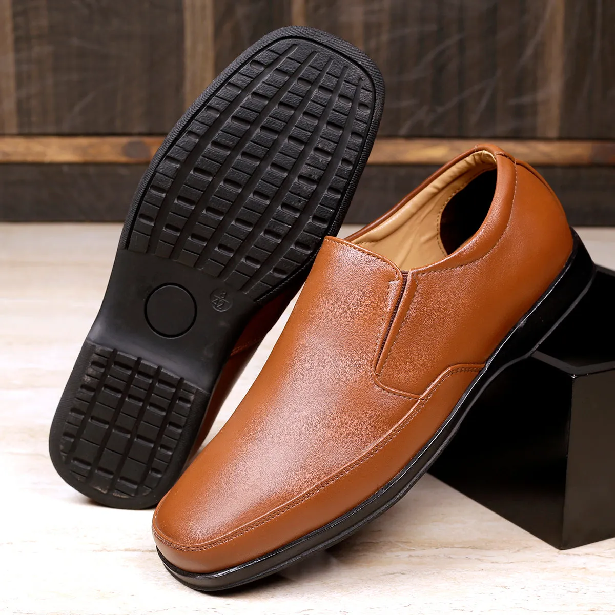 Bacca Bucci BOLTON Men Plus Size Formal Slip-on Shoes with Superior Comfort (UK-11 to 13) Street Movement