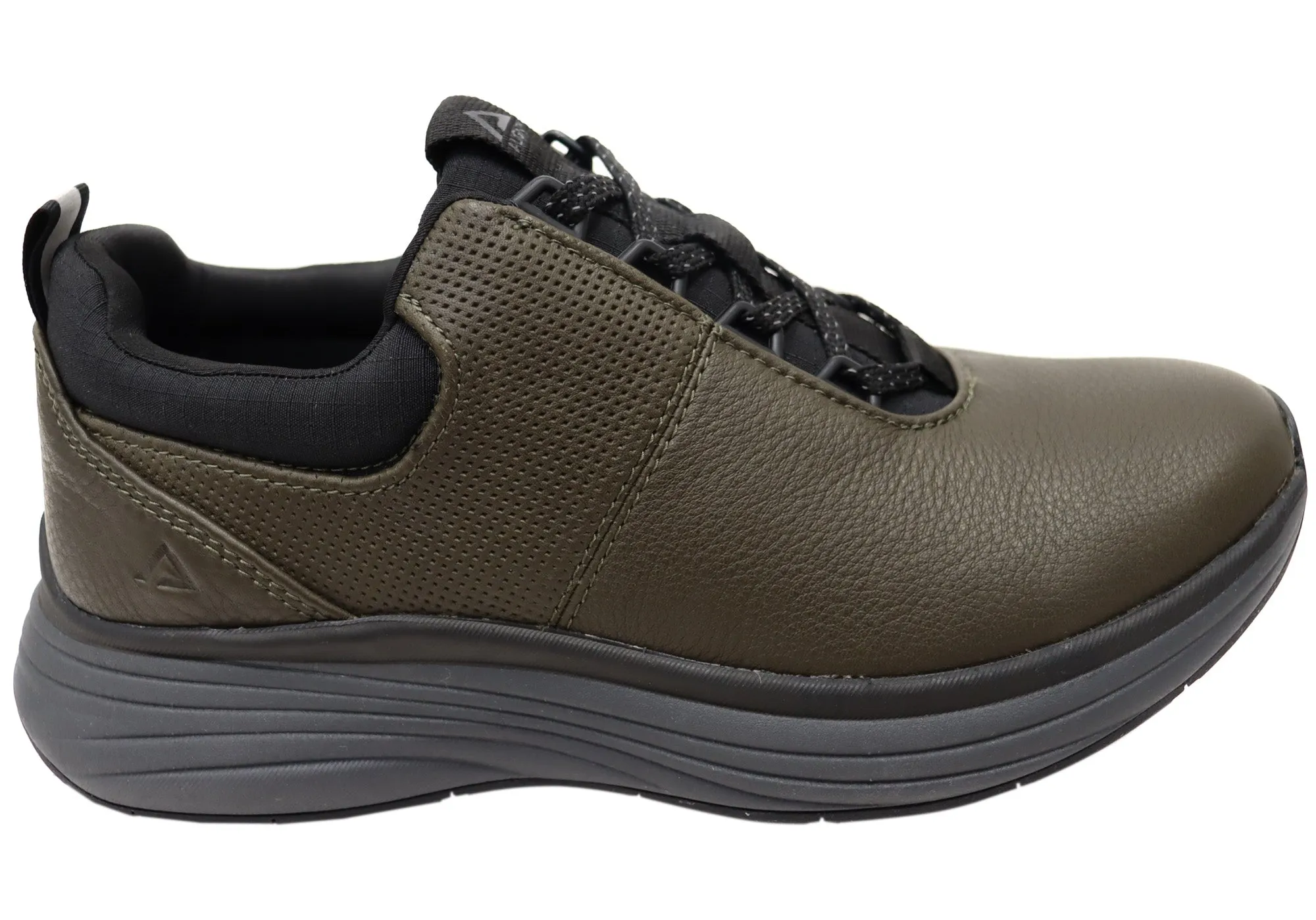 Flat Comfort Comfy Texture Align Tahoe Mens Comfortable Leather Wide Fit Arch Support Sneakers