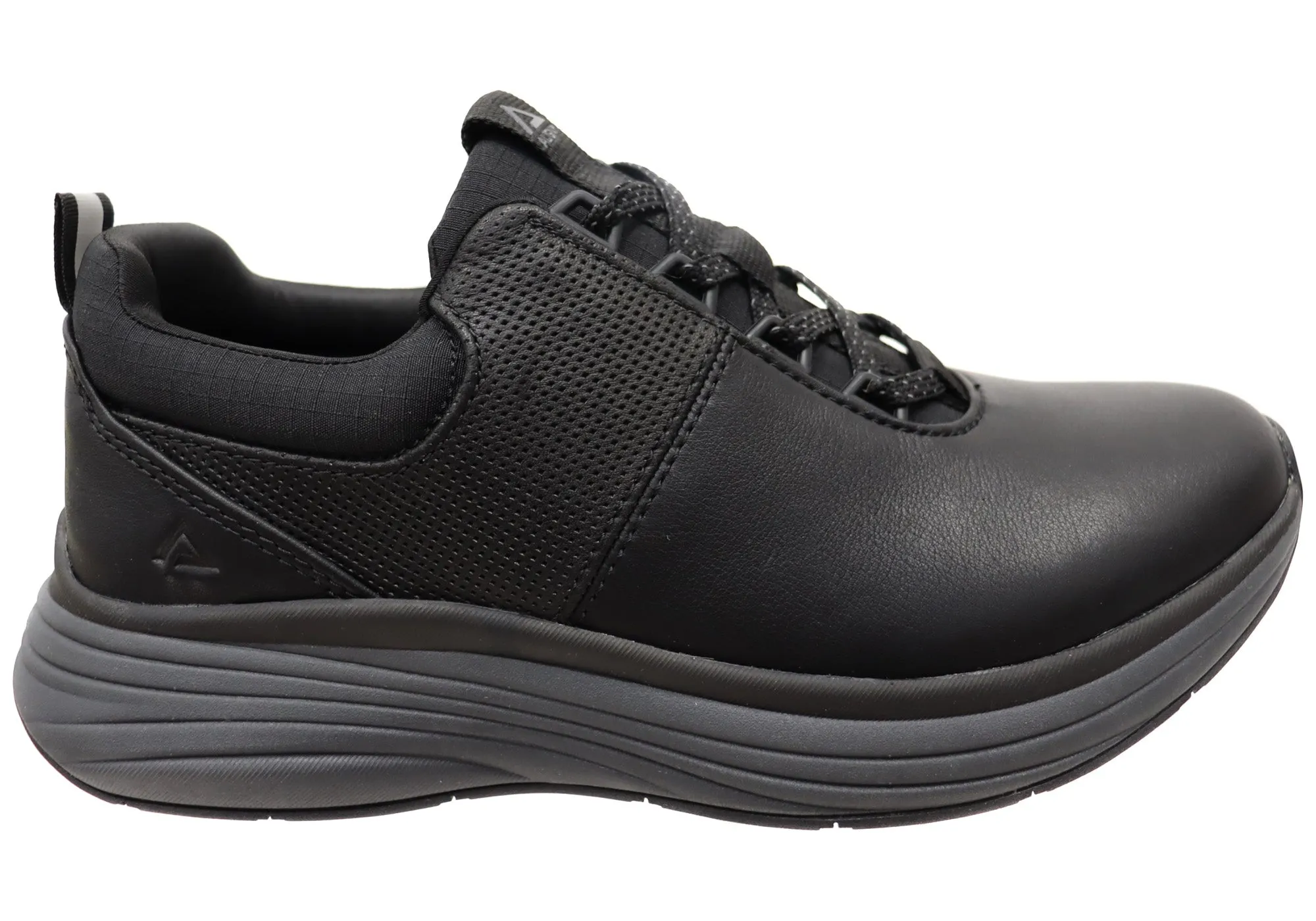 Upgraded cushioning Align Tahoe Mens Comfortable Leather Wide Fit Arch Support Sneakers