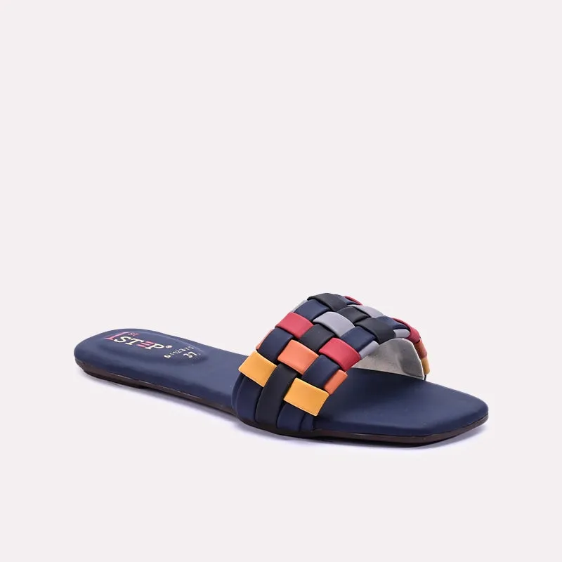Finesse Blue Casual Flats 0412376 Color Mix