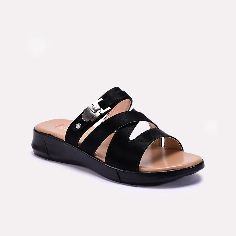 Style Goal Active Black Comfy Casual Slippers 0413144