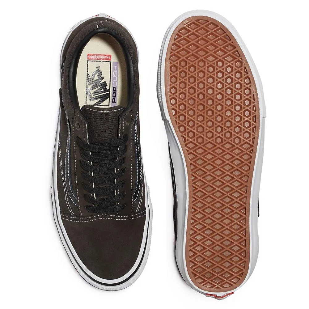 Black Edge Mountain Strong Vans Skate Old Skool - Chocolate/White