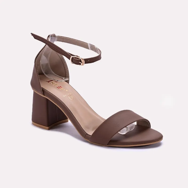 Womens Brown Casual Sandals 0421314 Soft Neutral Heel Safe