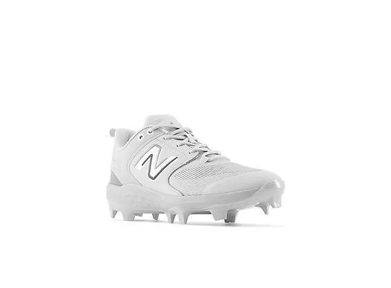 New Balance Men's Fresh Foam 3000 V6 Molded Baseball Cleats - Grey with White - PL3000G6 Story Glow