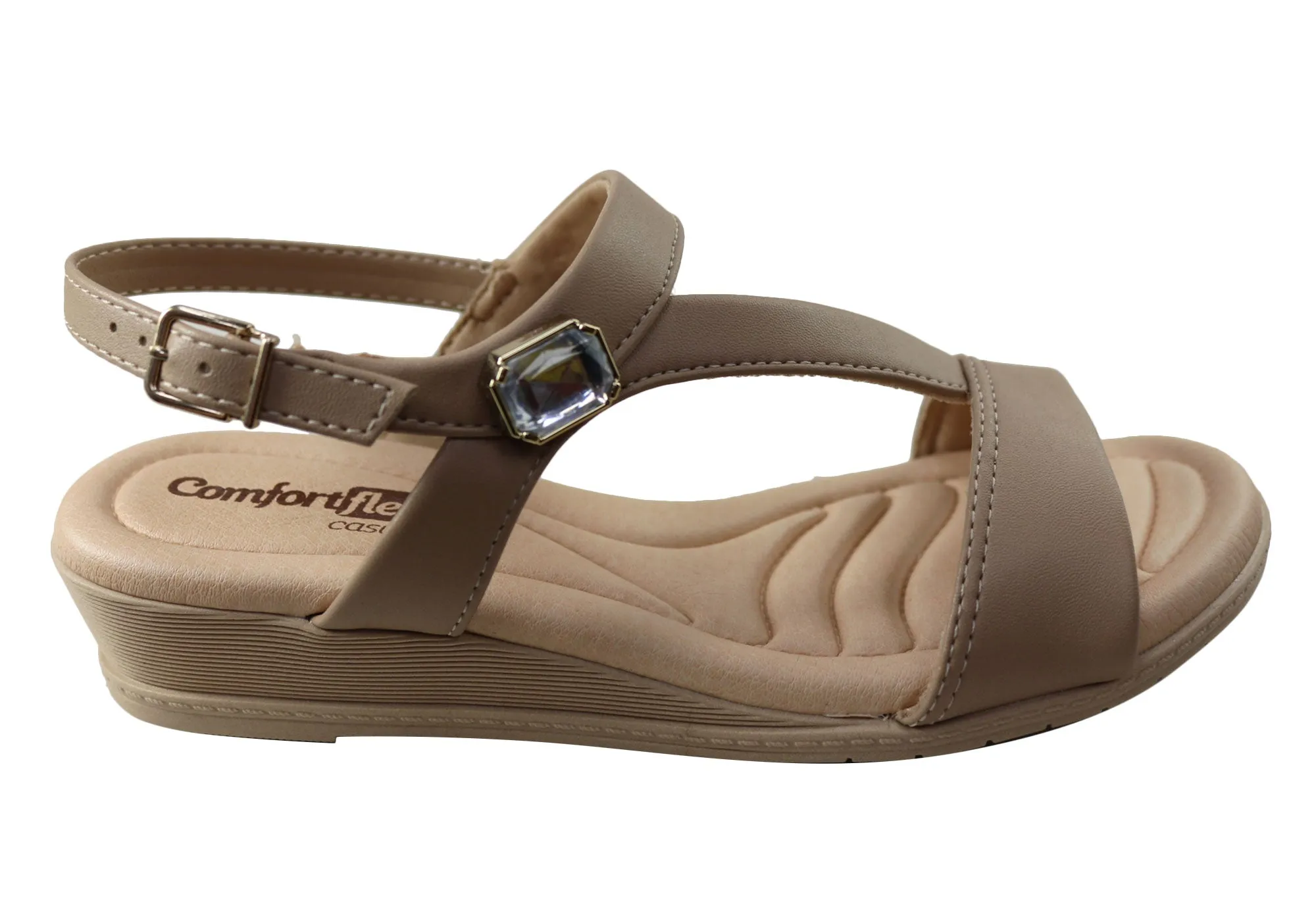 Trendy Footwear for Men Quick Fit Comfortflex Natalie Womens Comfortable Wedge Sandals Made In Brazil
