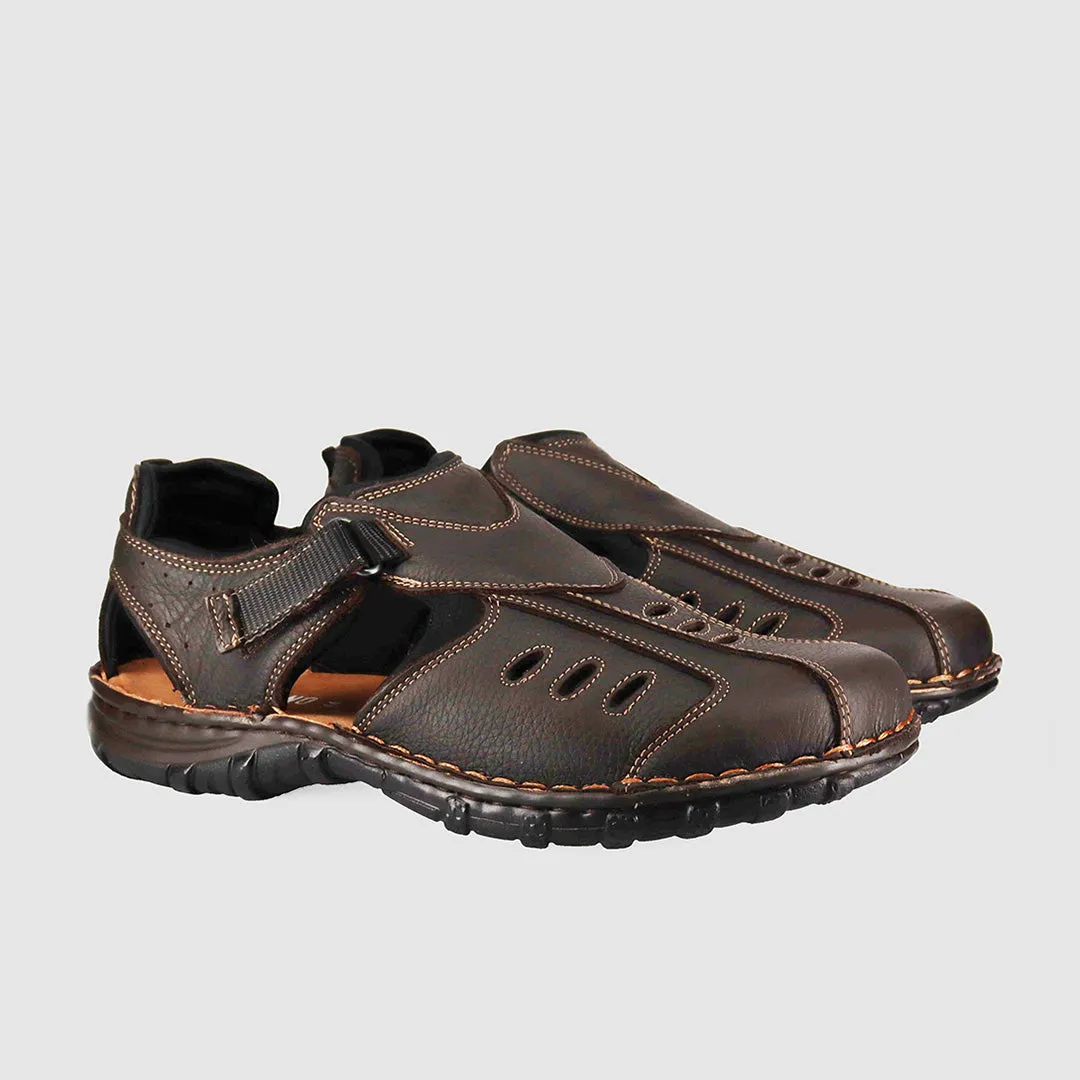 Comfort Walking Pillar Sandals Dark Brown
