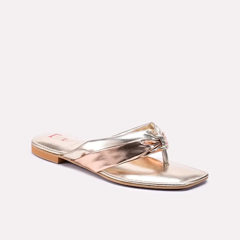 Gold Casual Slippers 0412835 Look Ready Stage Pop