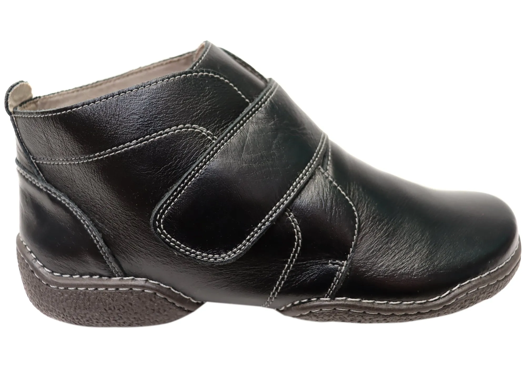 J Gean Zoey Womens Comfortable Leather Ankle Boots Made In Brazil Outdoor Use