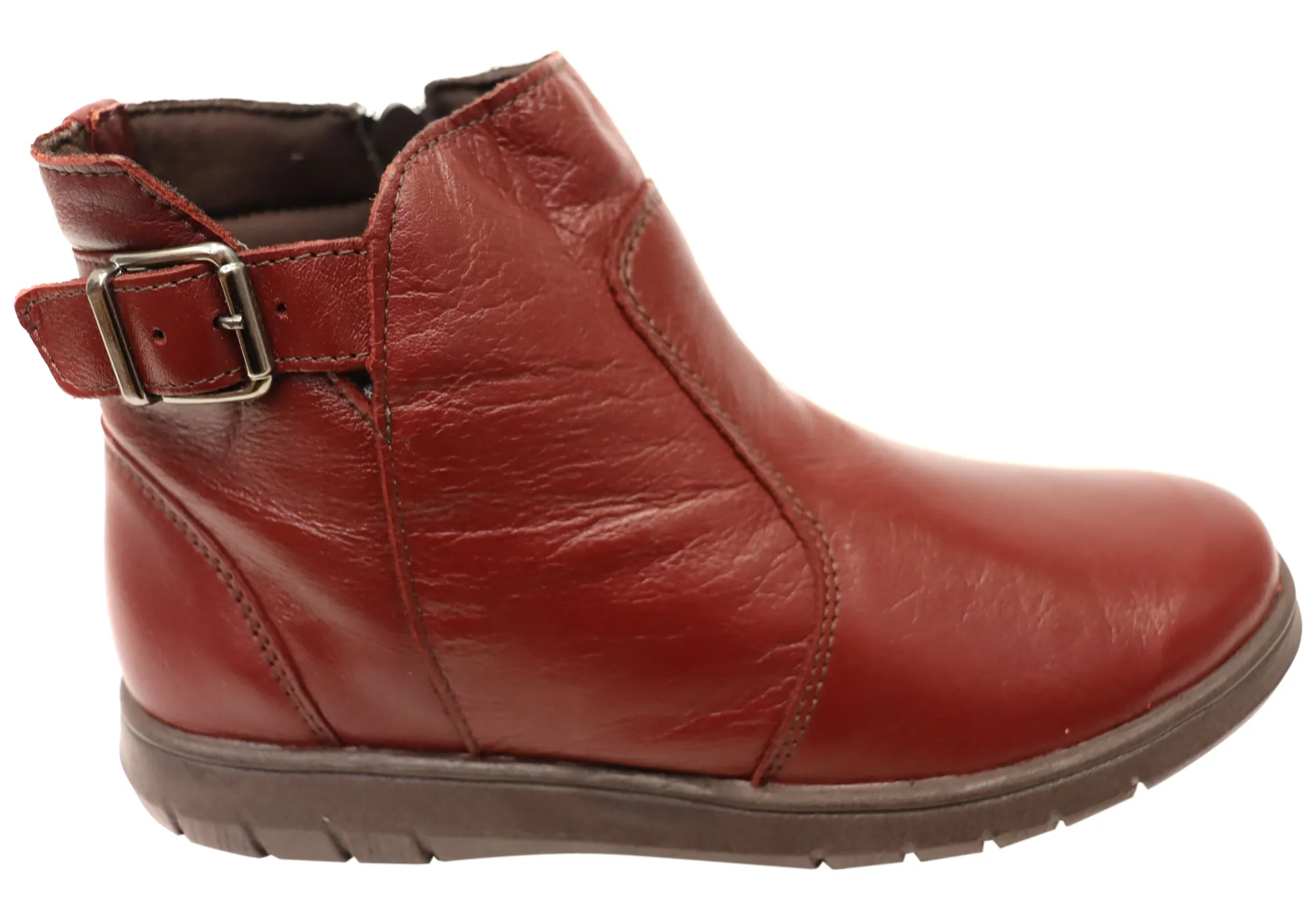 Anti Slip Balatore Cora Womens Comfortable Leather Ankle Boots Made In Brazil