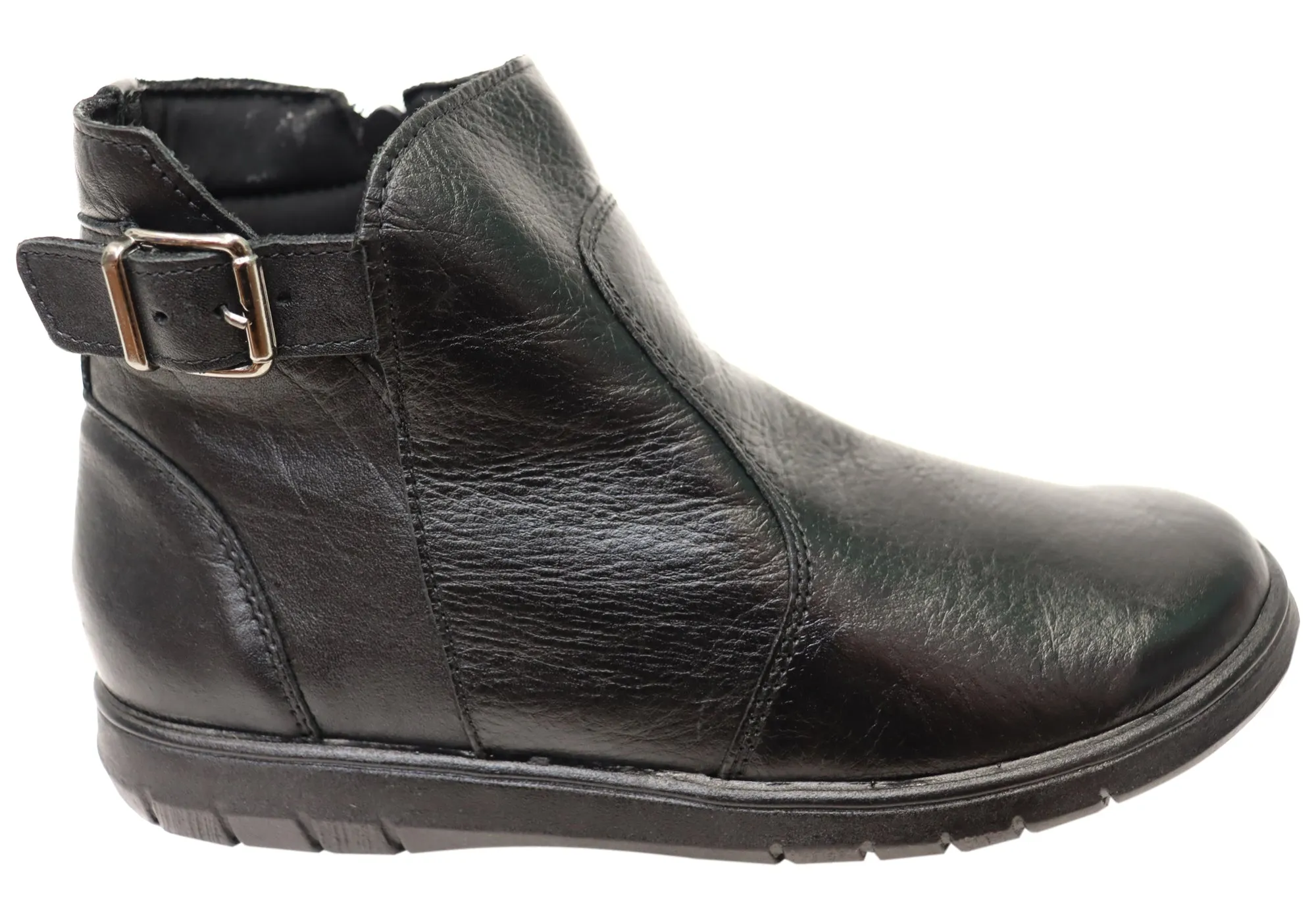 Balatore Cora Womens Comfortable Leather Ankle Boots Made In Brazil Rugged Built Winter Walker