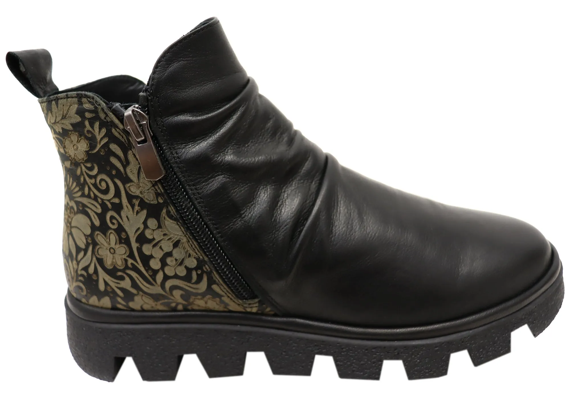 Orizonte Intrepid Womens European Comfortable Leather Ankle Boots Street Ready