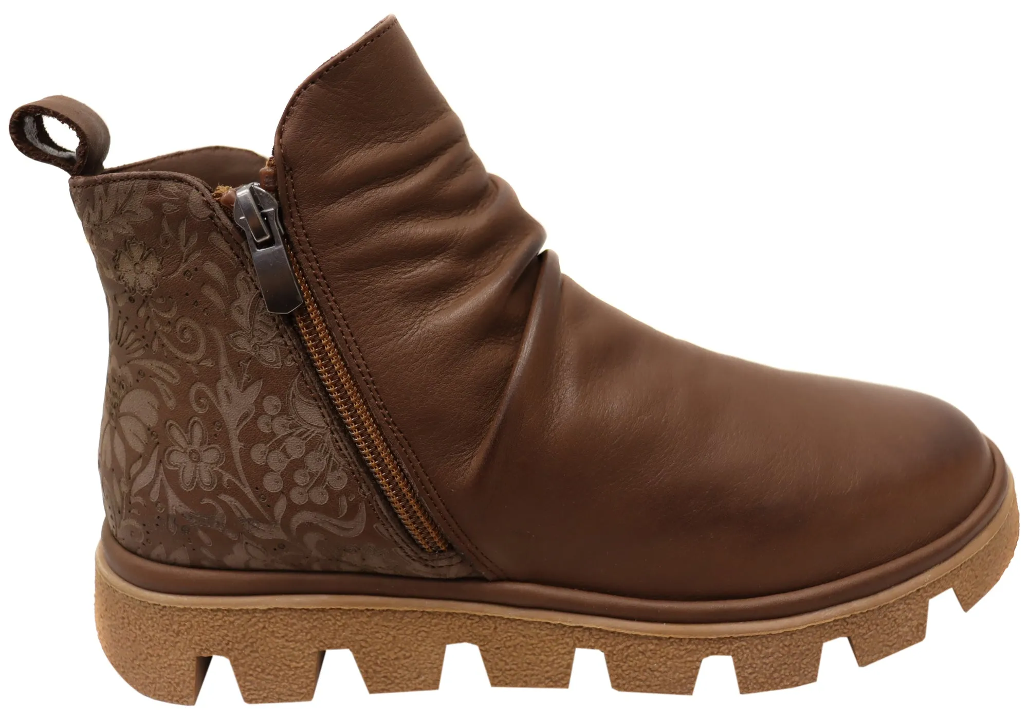 Orizonte Intrepid Womens European Comfortable Leather Ankle Boots Premium Quality All Weather Snow Trekker