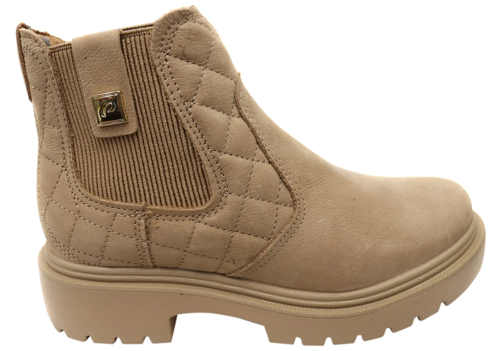 Shock Absorbing Snowy Path PullOn Pegada Glayde Womens Brazilian Leather Platform Ankle Boots