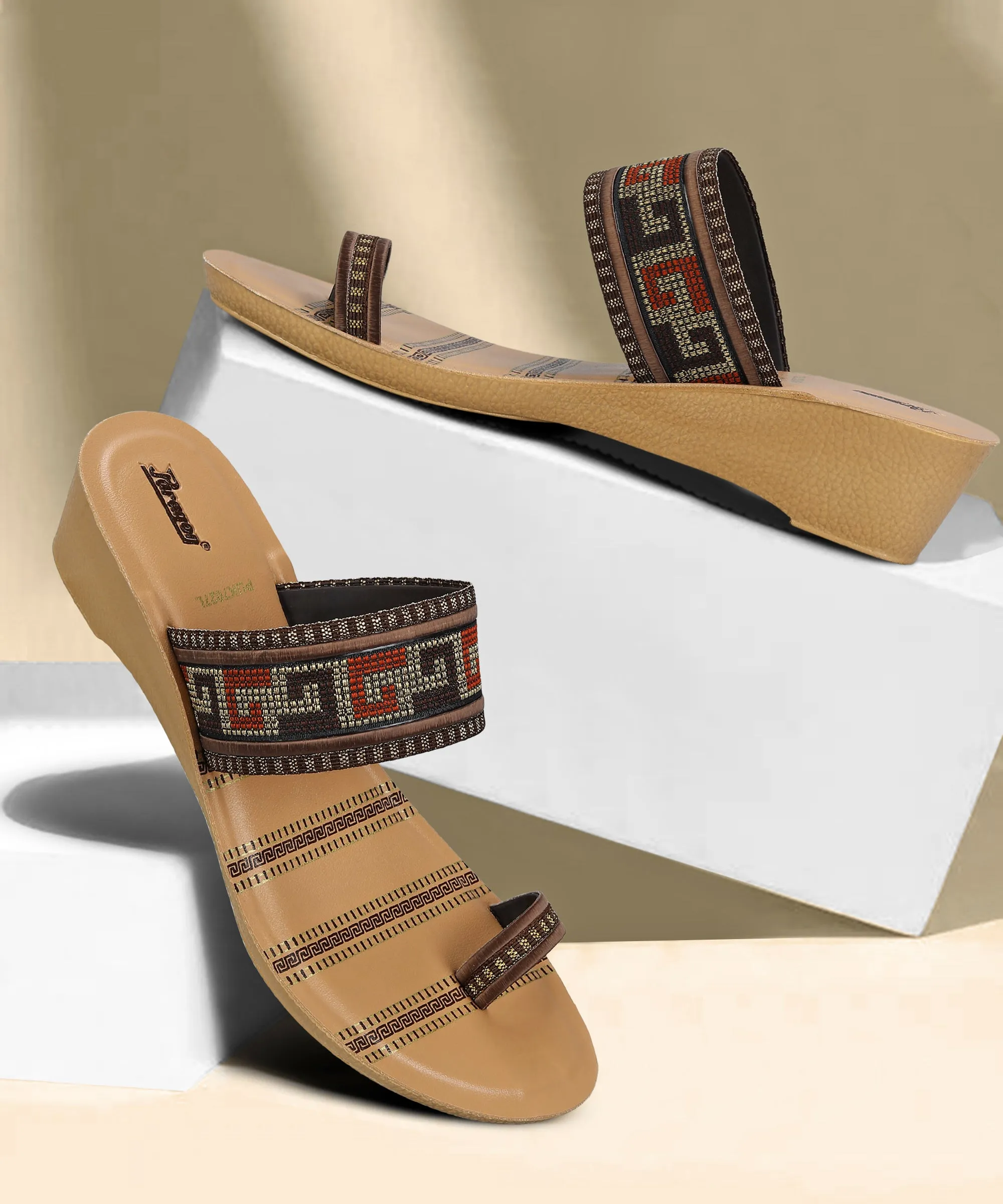 Paragon Women's Trendy Wedge Heel Sandals with Cushioned Sole and Sturdy Construction for Everyday Use High Quality Step In