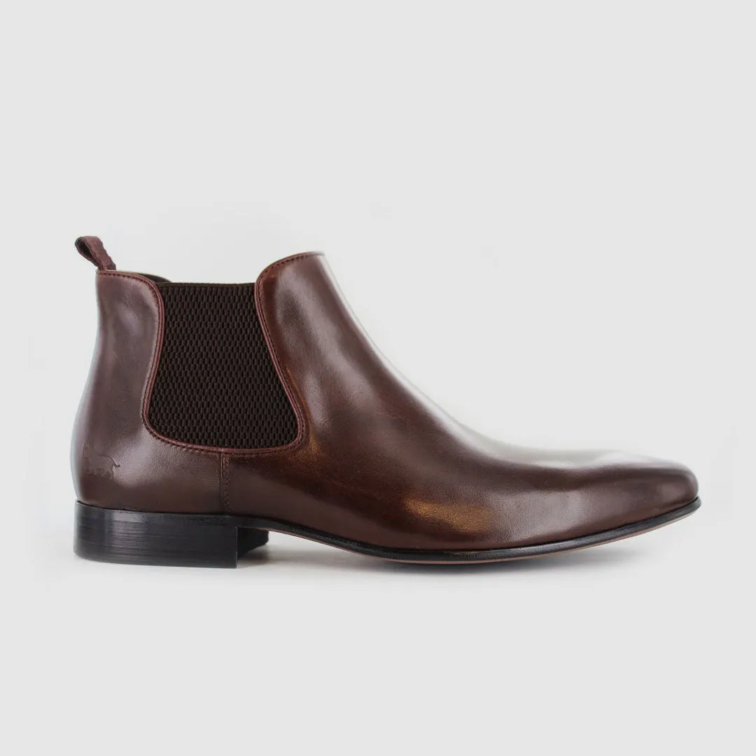 Ajax Chelsea Boots Dark Brown Heel Support