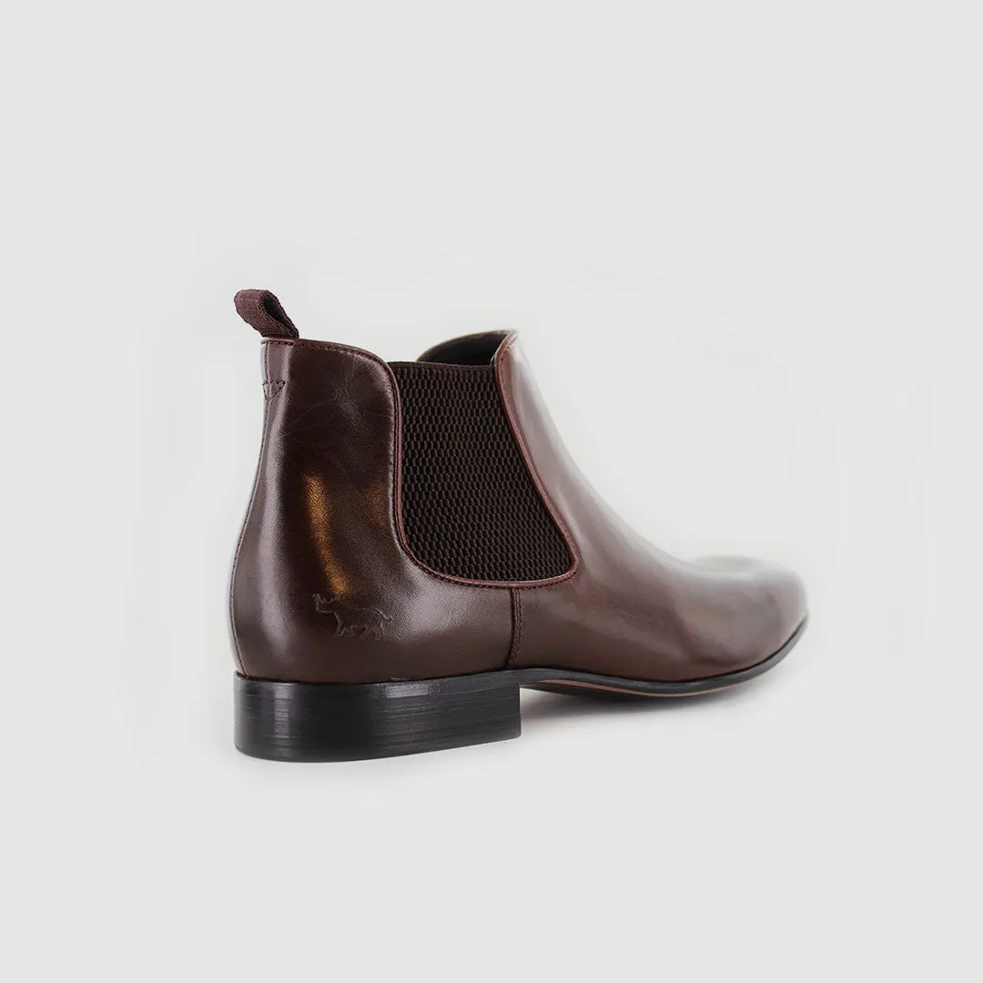 Wide Sole Ajax Chelsea Boots Dark Brown