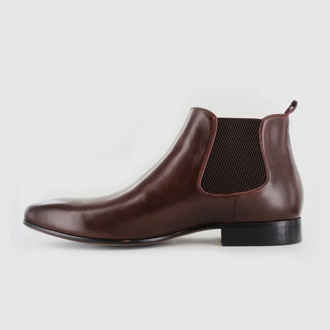 Japan Shade Wide Ease Ajax Chelsea Boots Dark Brown