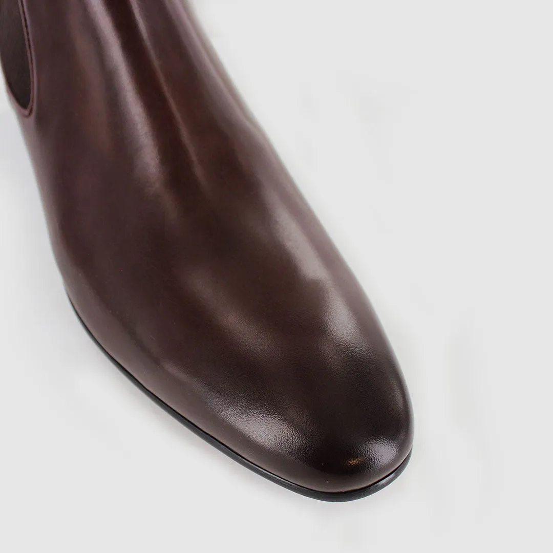 Open Toe Japan Sharp Ajax Chelsea Boots Dark Brown