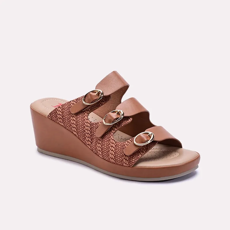 Mustard Casual Wedge Slippers 0413265 Spanish Bold