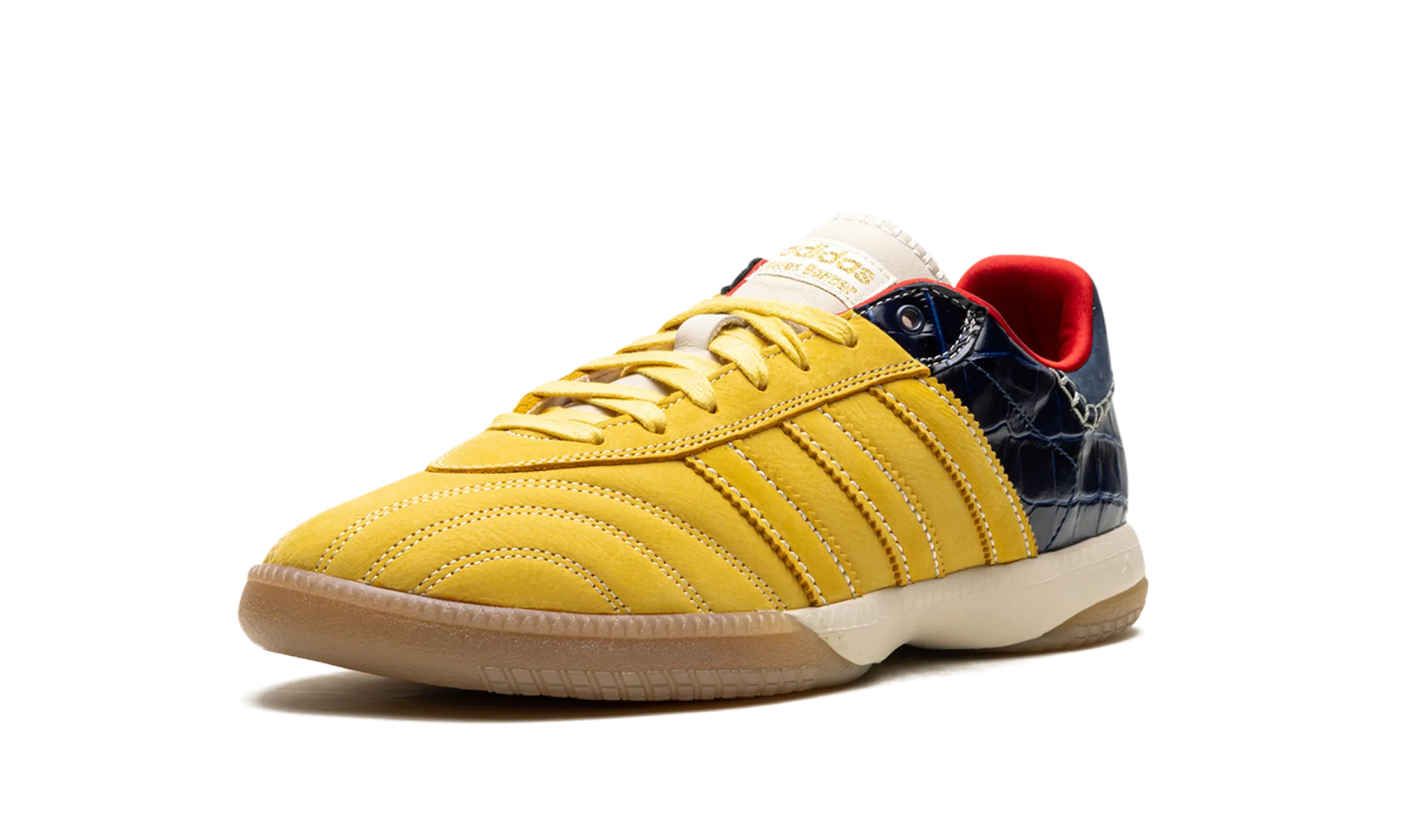 Samba Millenium "Wales Bonner - Fade Gold / Navy Croc" Durable Build Trail Running Moon Walk