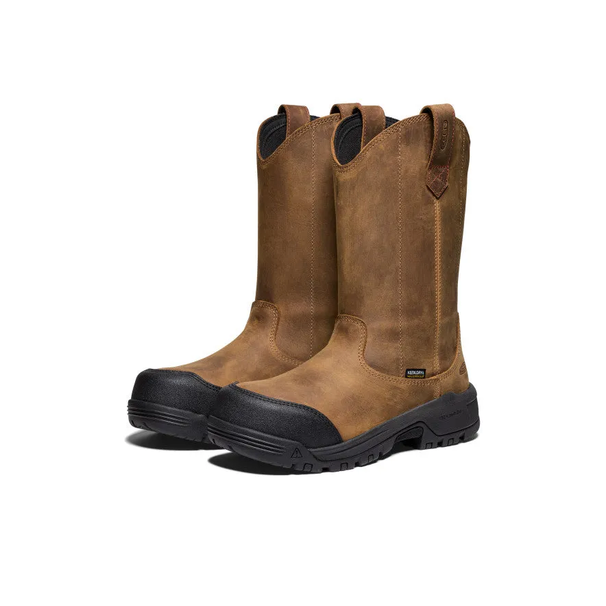 Women's Evanston Pull-On Waterproof Boot (Carbon Toe)  |  Bison/Black Party Mood Dive Gear
