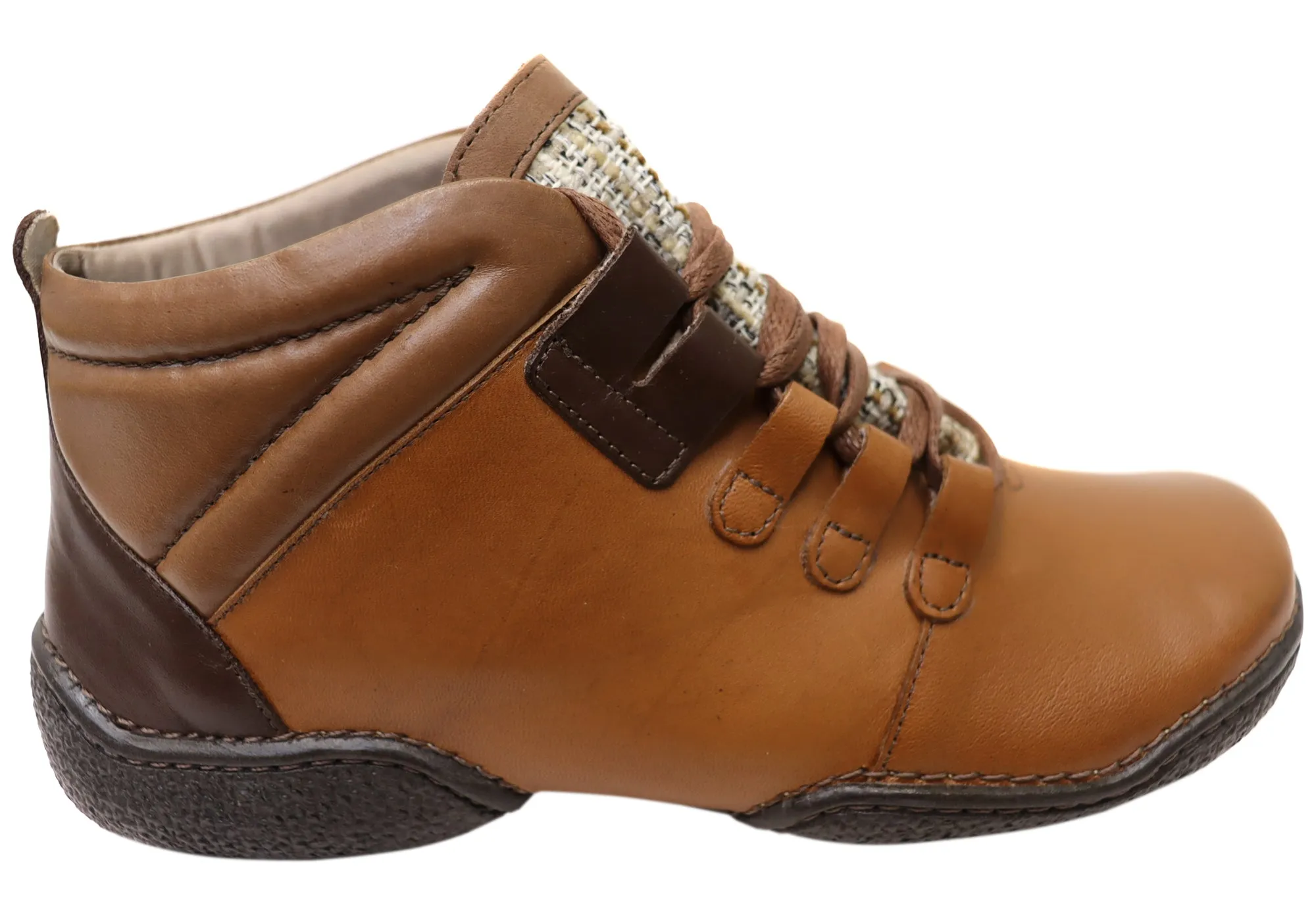 J Gean Amber Womens Comfortable Leather Ankle Boots Made In Brazil Versatile Training Ground