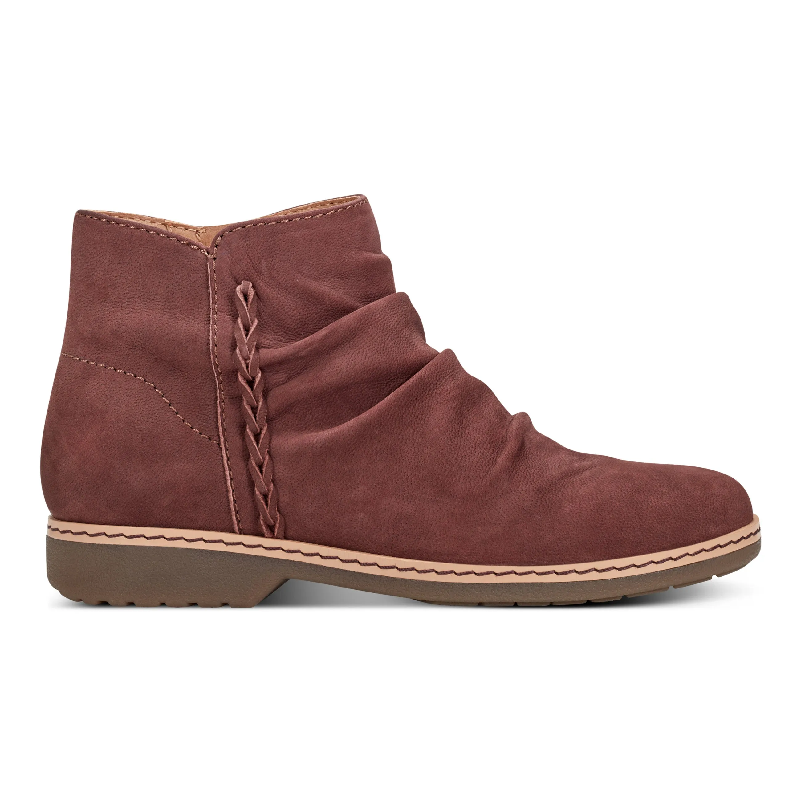 Foam Lining Standing Workers Hilaree Water Repellent Round Toe Ruched Casual Booties