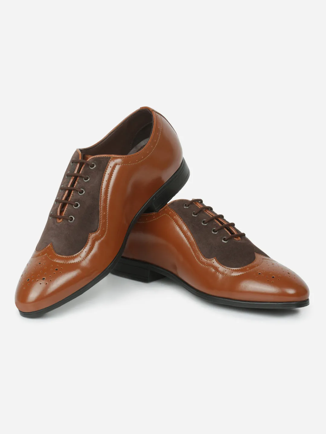 Long Use Men's Tan Round Toe Lace up Tan Formal (IX1083)