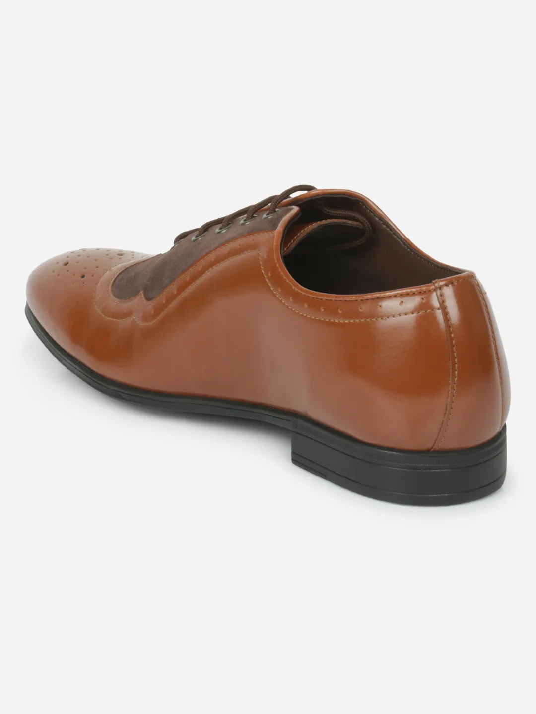 Shine Keep Lead Walk Men's Tan Round Toe Lace up Tan Formal (IX1083)