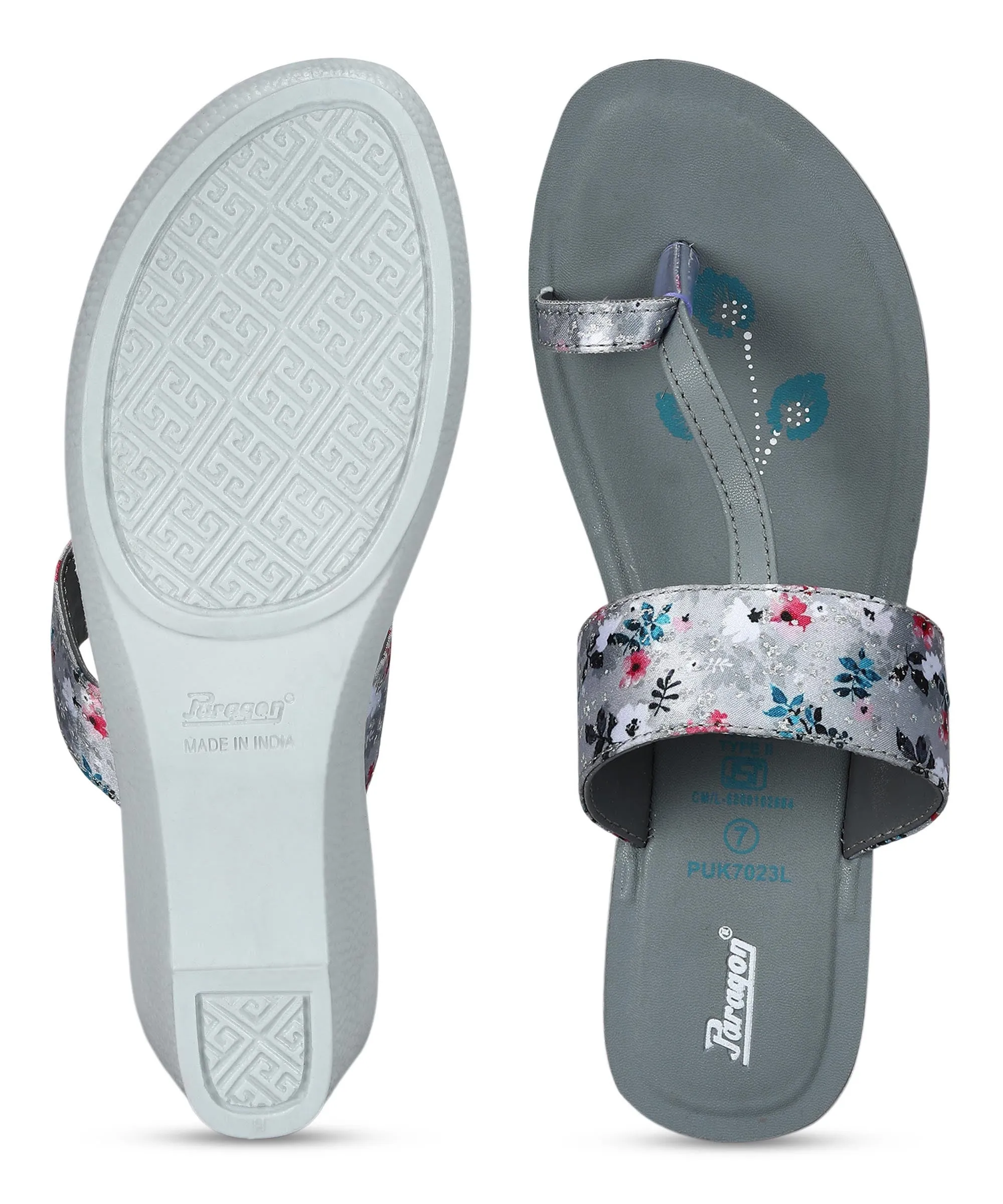 Paragon Women's Slip On Wedges Grey Sandal | Durable Dailywear Sandals Classic