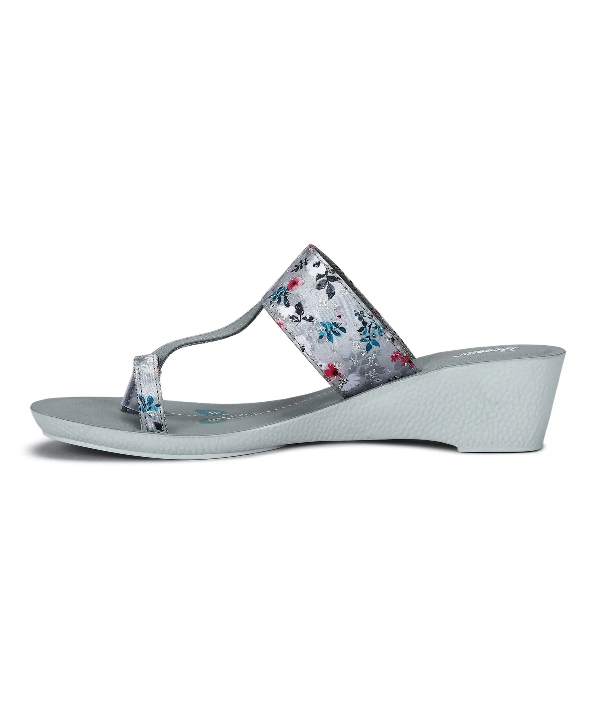Paragon Women's Slip On Wedges Grey Sandal | Durable Dailywear Sandals All-Purpose Comfort Mood Boost