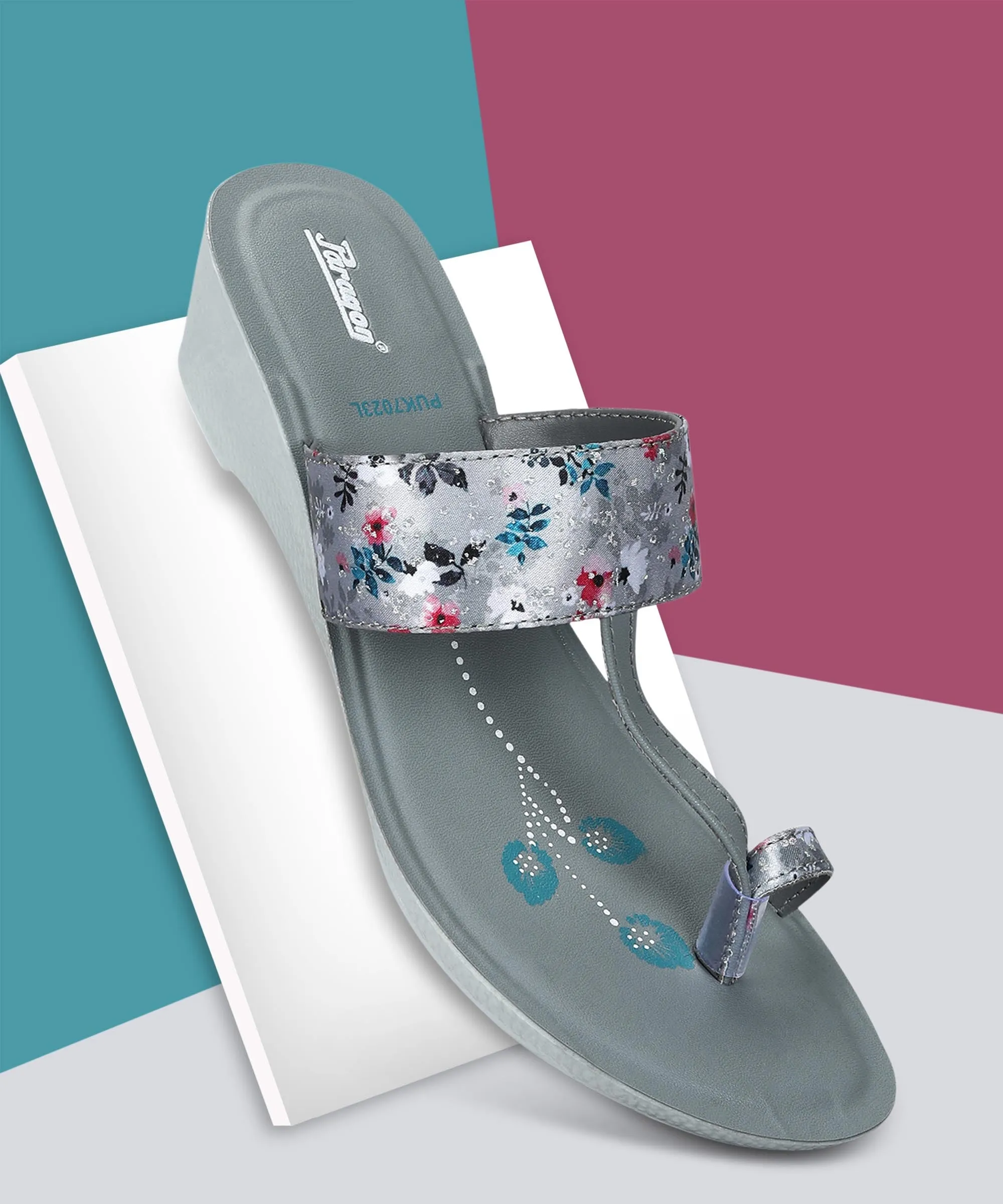All terrain Paragon Women's Slip On Wedges Grey Sandal | Durable Dailywear Sandals