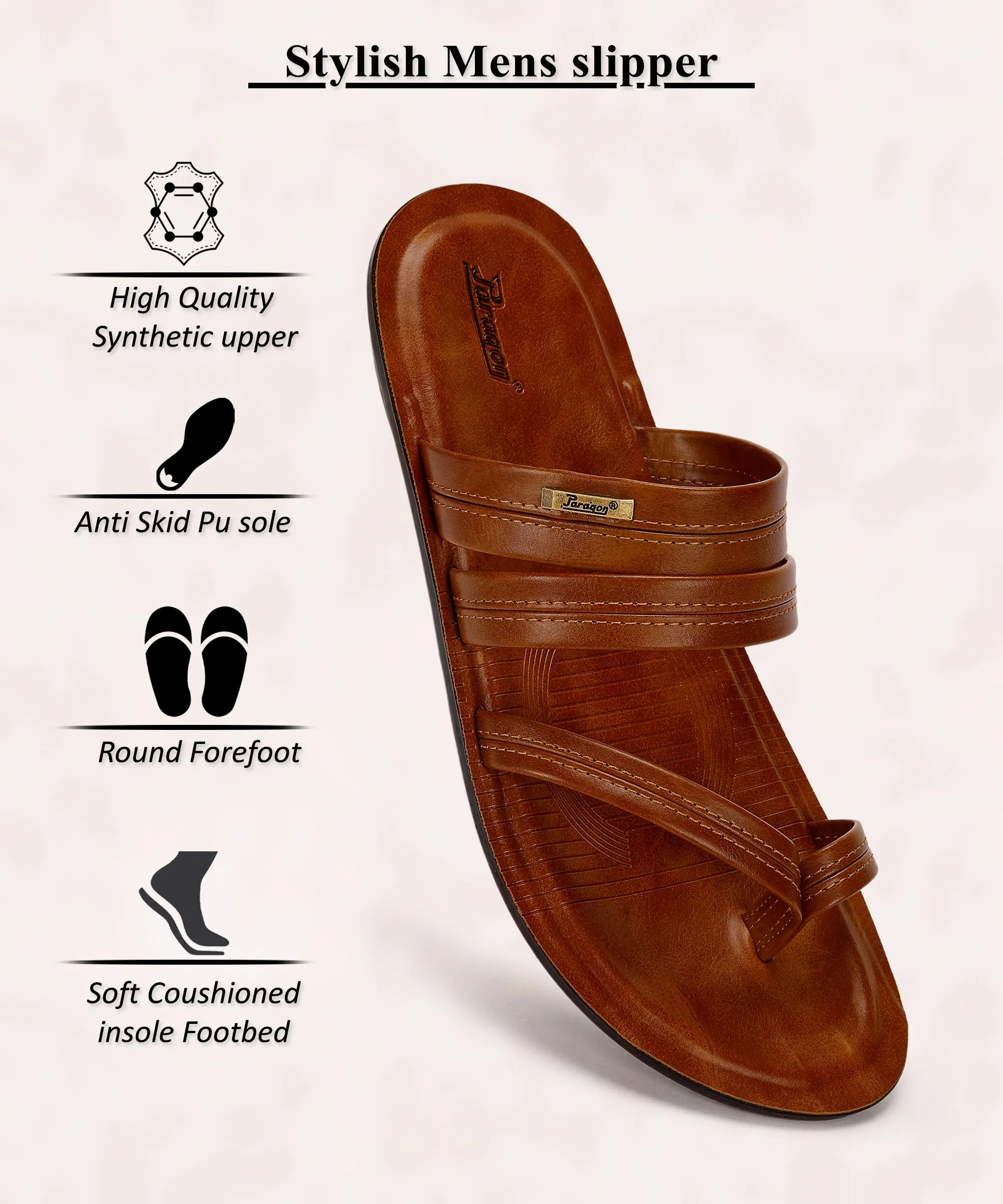 Practical Stylish Classic Look Paragon PUK2224G Men Stylish Sandals | Comfortable Sandals for Daily Outdoor Use | Casual Formal Sandals with Cushioned Soles