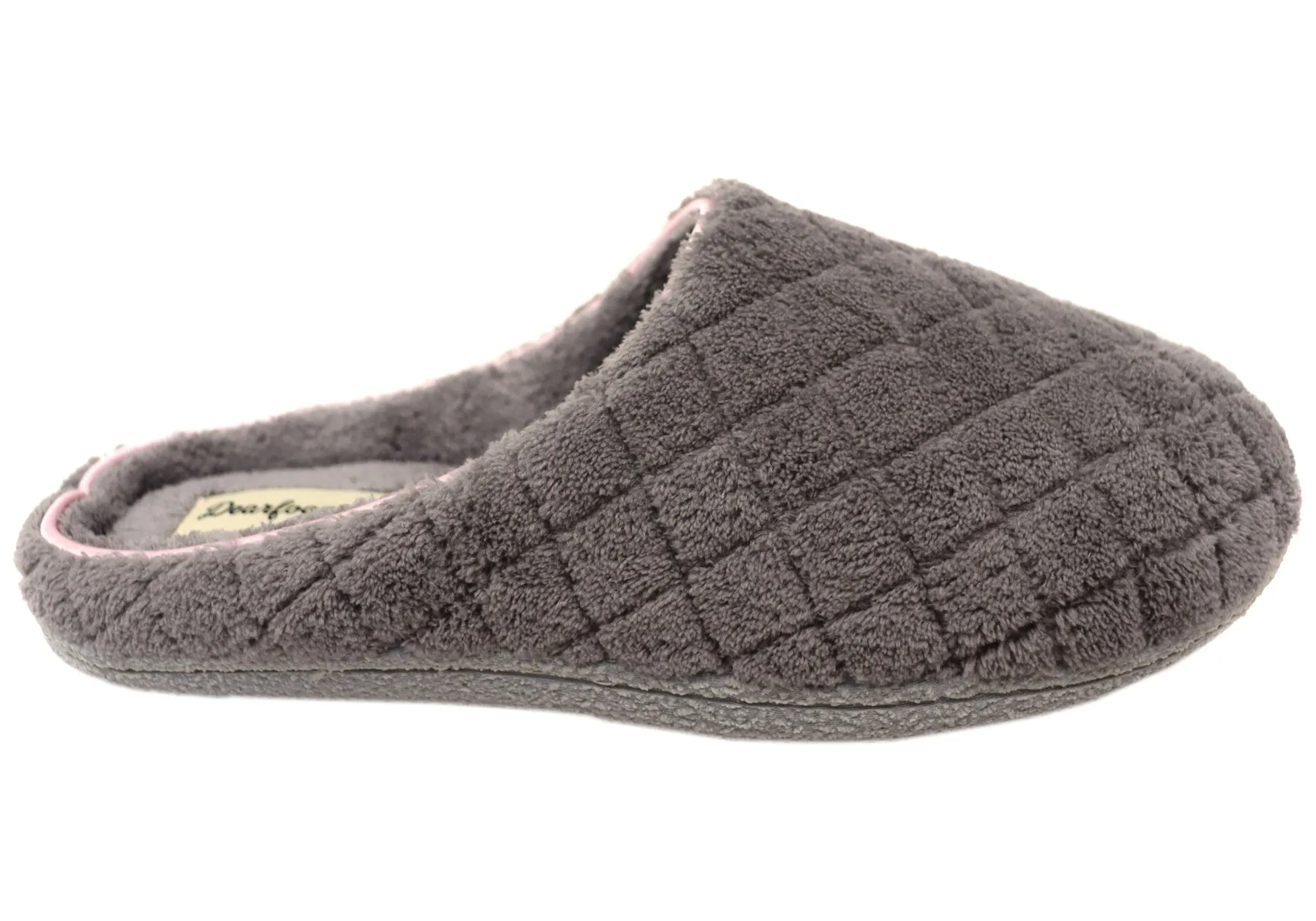 Cozy Footwear Relax Fit Sandal Dearfoams Womens Leslie Quilted Terry Clog Wide Fit Indoor Slippers