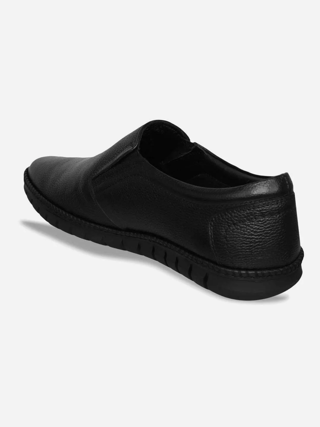 Men's Black Comfort Fit Semi Formal Slip On (ID2071) Feel Prime