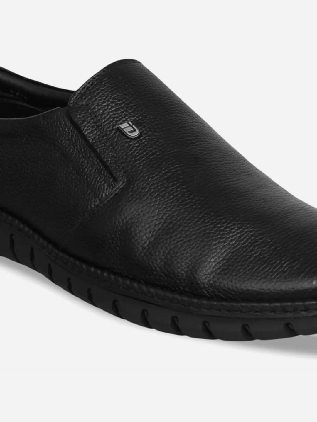 Men's Black Comfort Fit Semi Formal Slip On (ID2071) Detail Shade Handcrafted
