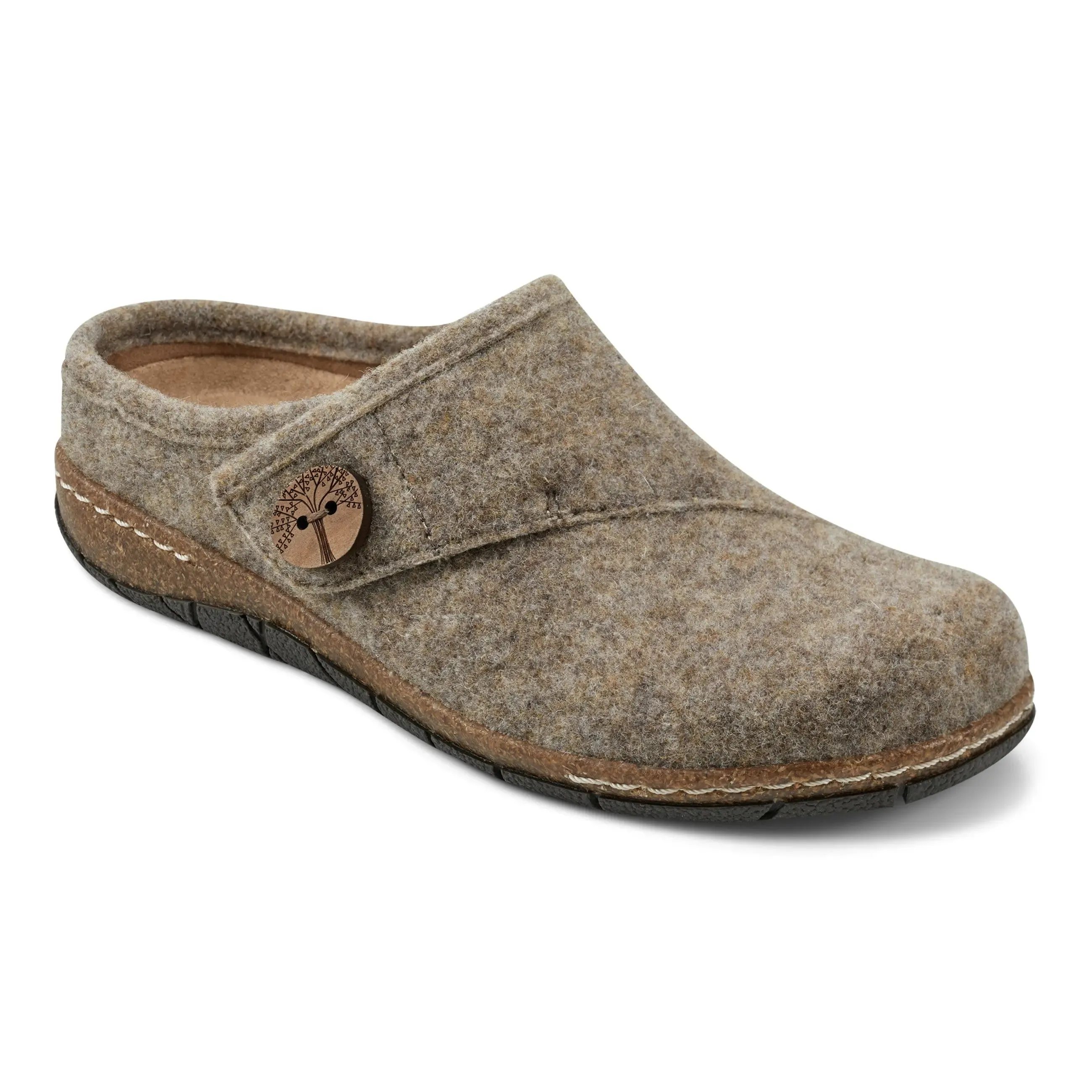 Ezra Round Toe Casual Slip-on Flat Clogs Everyday