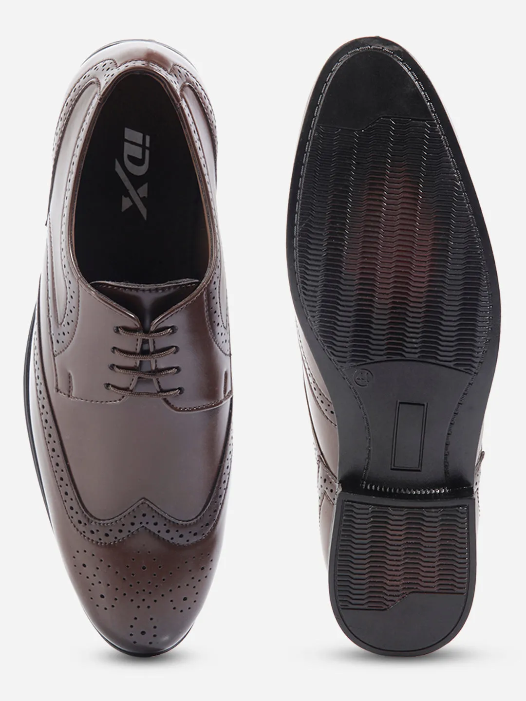 Wind Safe Dark Tone Men's Brown Regular Toe Lace Up Formal (IX1079)