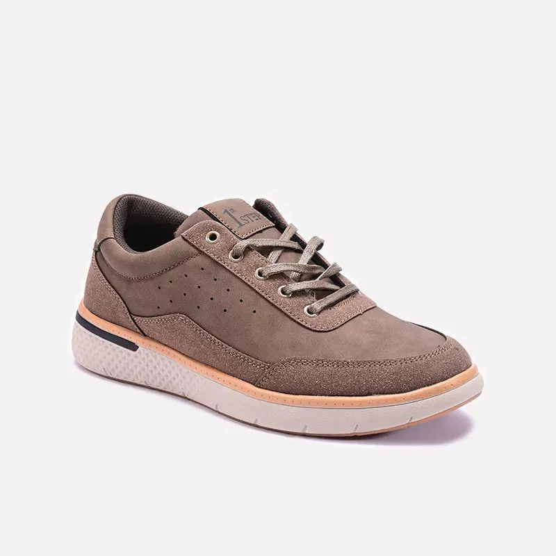 All Ground Secure Design Khaki Comfy Casual Sneakers 0120582