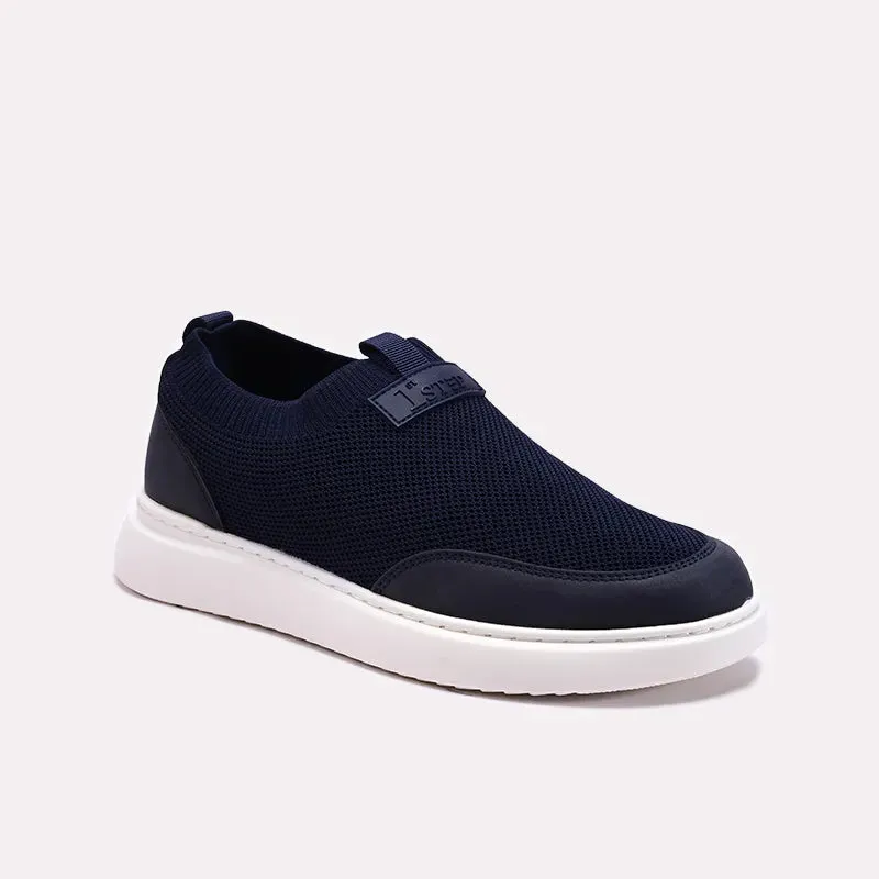 Blue Mens Slip On Sneakers 0120608 Eco Friendly Material