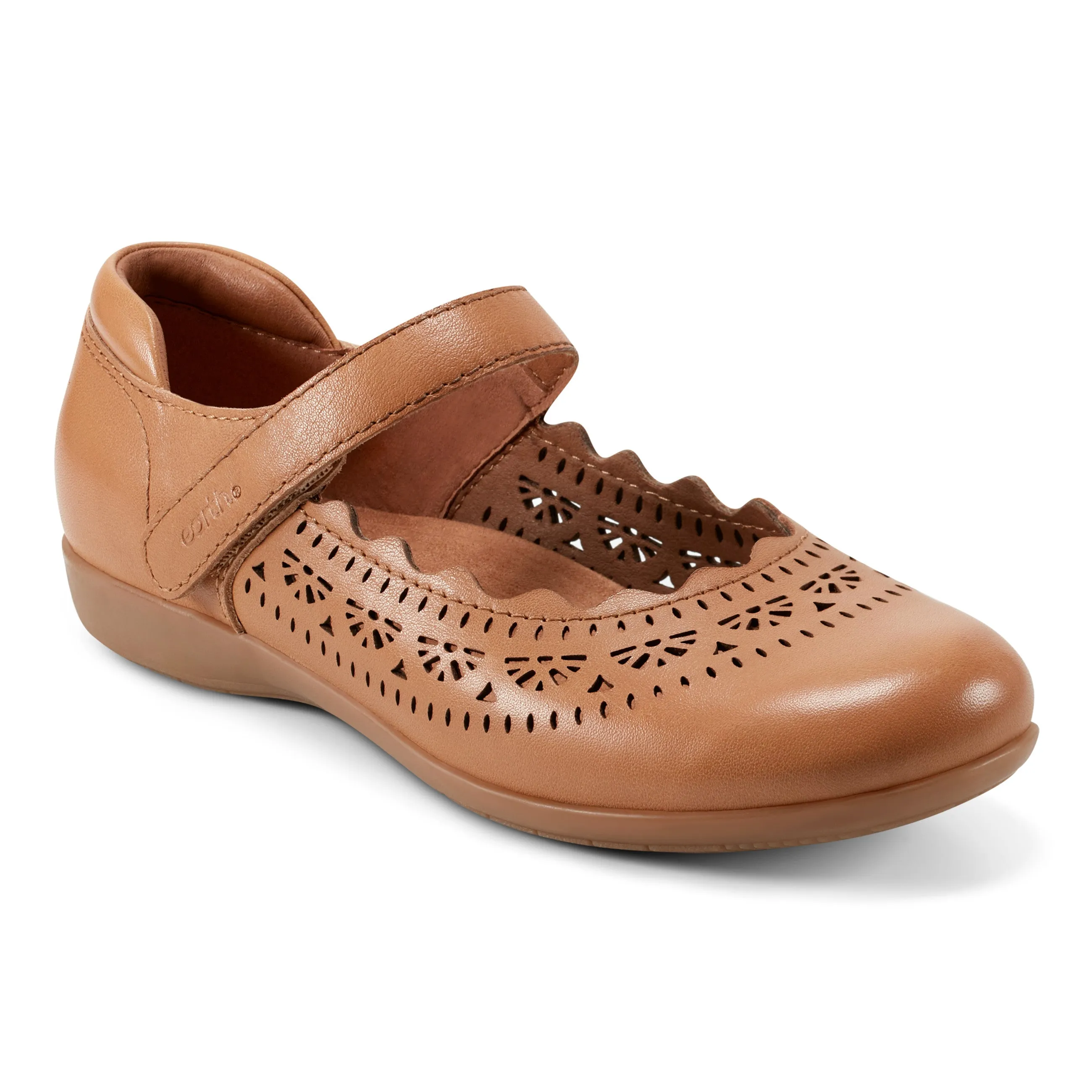 Brady Round Toe Adjustable Strap Casual Flats Memory Foam Standing All Cliff Edge