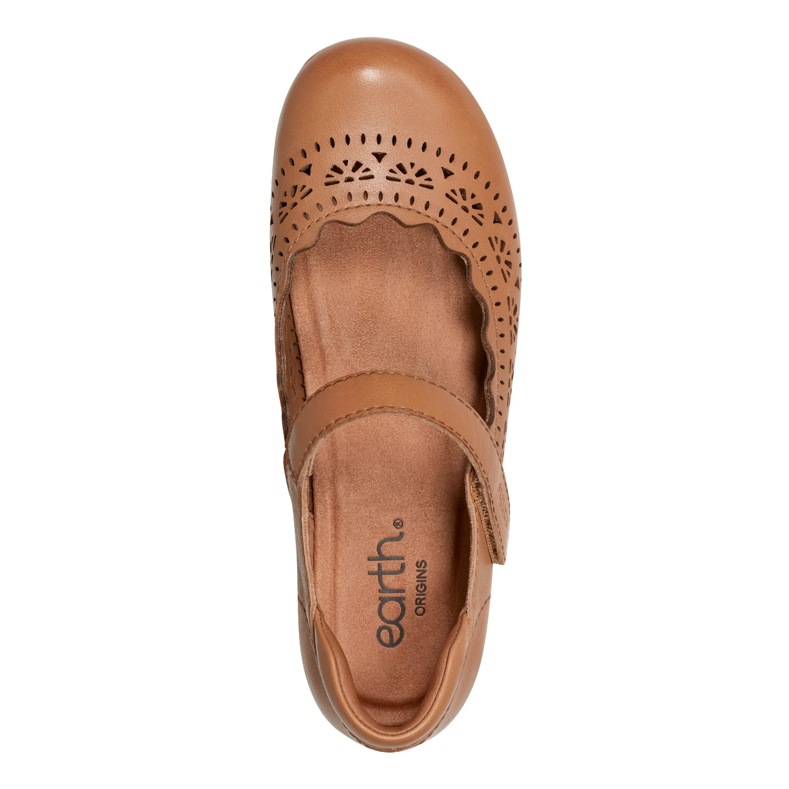 Brady Round Toe Adjustable Strap Casual Flats Story Glow