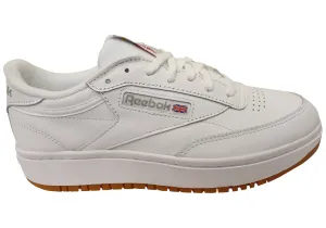 Reebok Club C Double Womens Comfortable Leather Lace Up Sneakers Energy Returning Foam