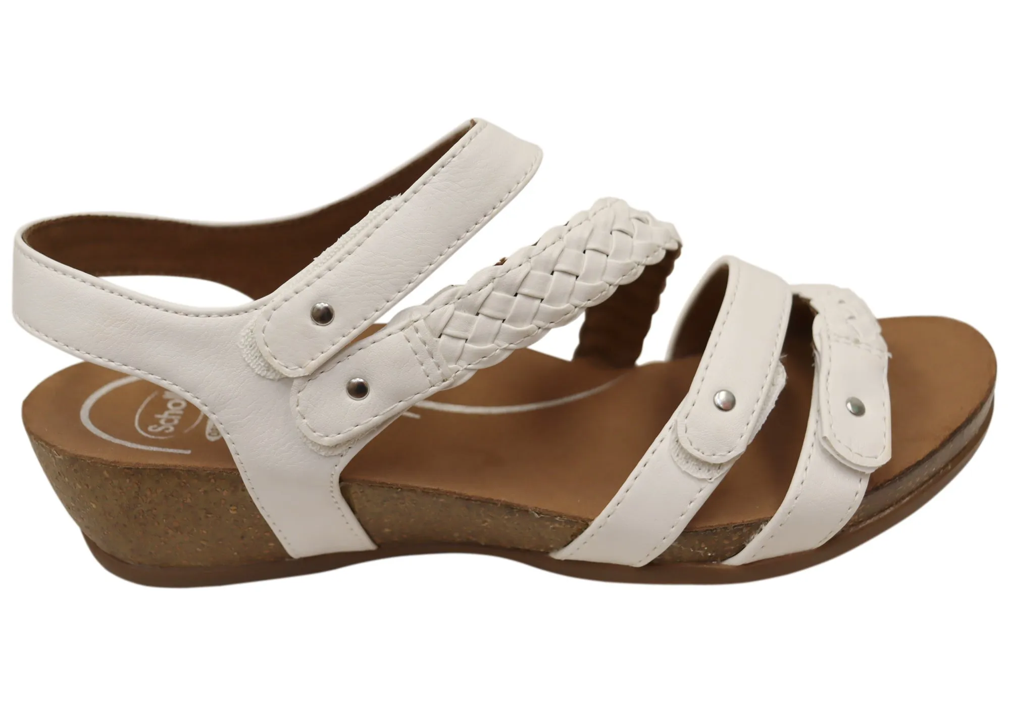 Scholl Orthaheel Josie Womens Comfortable Supportive Wedge Sandals Walking-Friendly Shoes Slide Style
