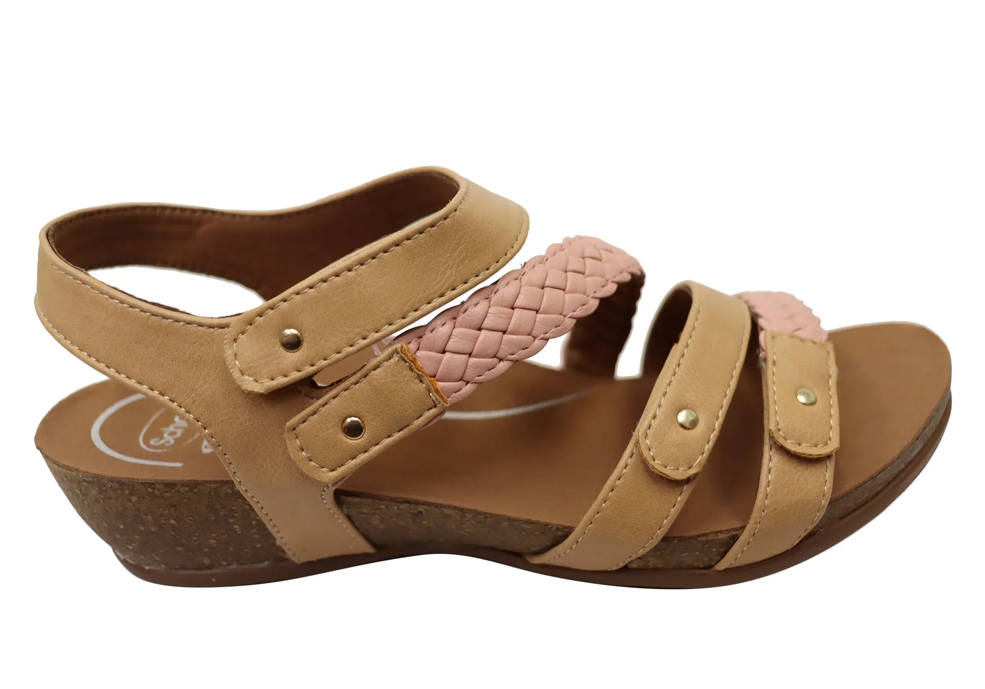 Scholl Orthaheel Josie Womens Comfortable Supportive Wedge Sandals Durable Walk Elastic Band
