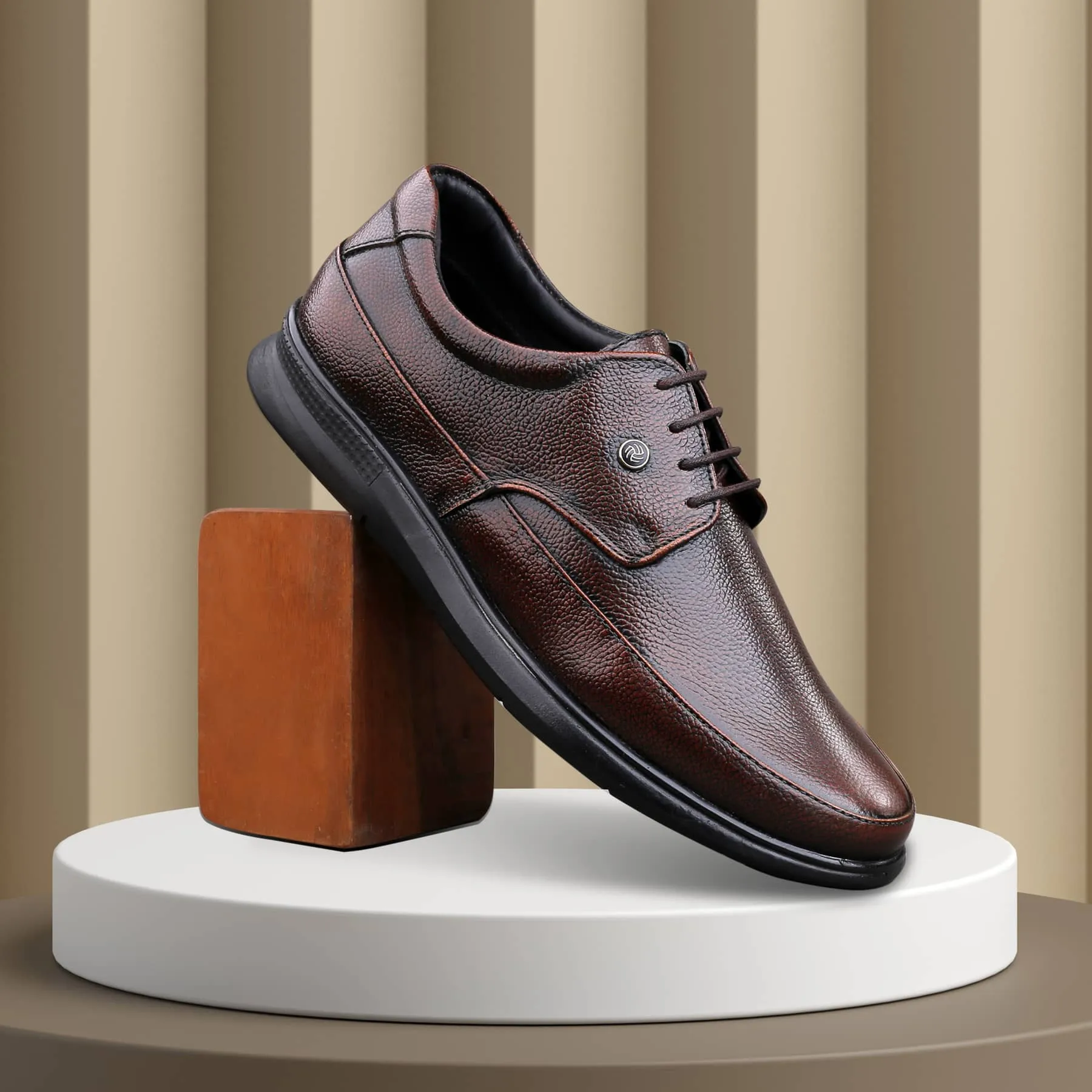 Matte Line Bacca Bucci Leather Office Lace-ups Formal Shoes | UK- 06 to 14