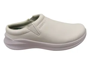 Ezeez Phoebe Womens Comfortable Non Slip Work Shoes Clogs Live Soft Elastic Sides